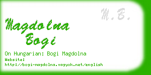 magdolna bogi business card